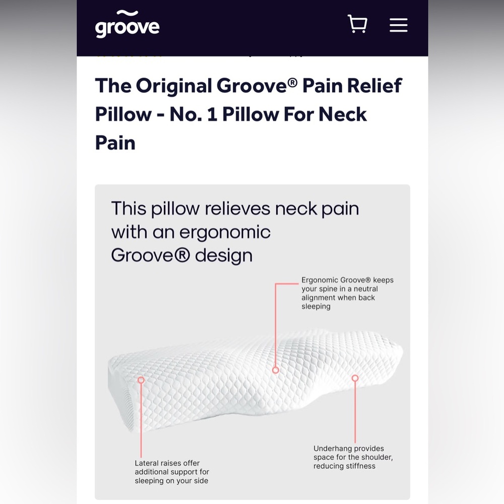Groove pillow